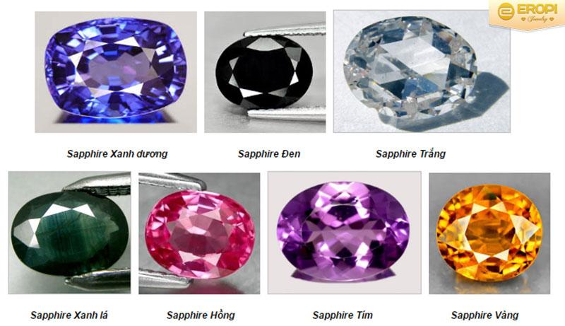 Những màu sắc đá Sapphire