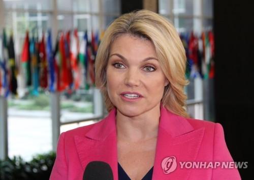 Người phát ngôn của Bộ Ngoại giao Heather Nauert (Ảnh Yonhap).